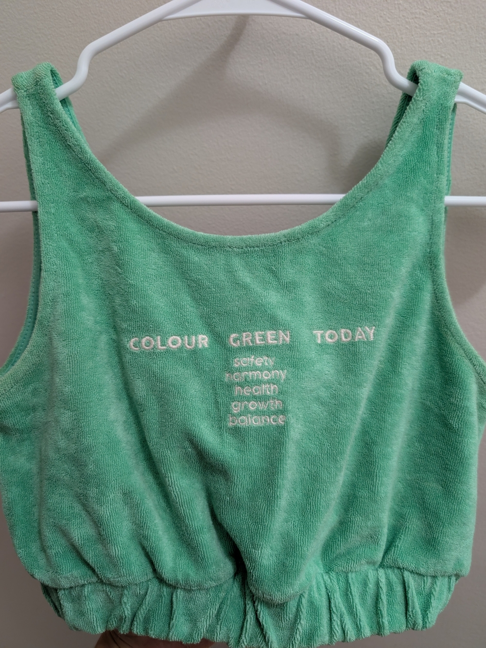Zara Green Crop Top Size Medium